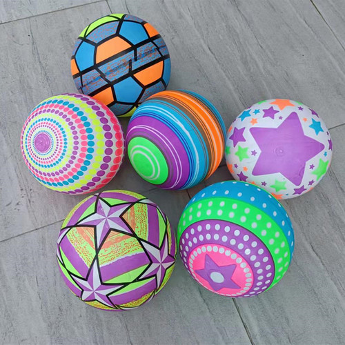 Internet celebrity street stall luminous football flash basketball racket fluorescent ball fitness swing inflatable bouncy ball toy