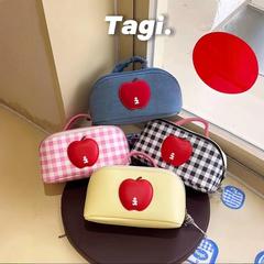 Tagi. 新品《i》想象苹果鼓鼓可爱防水便携收纳包牛仔旅行化妆包