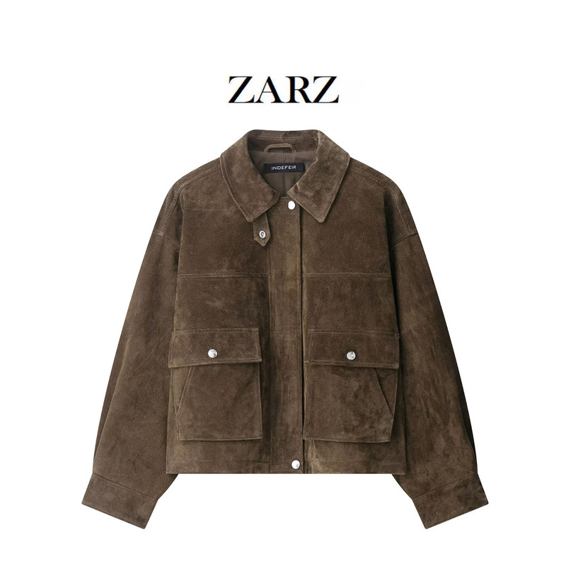 Zarz Homemade European and American Style New Women's Fashionable Leather Bomber Jacket 8073/253