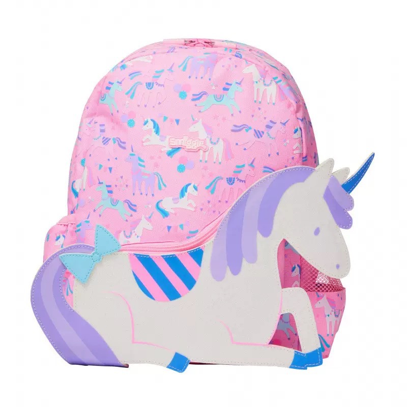 Australia Smiggle caricatura mochila de tamaño medio jardín de infantes mochila de hombro 3D con sombrero de caricatura