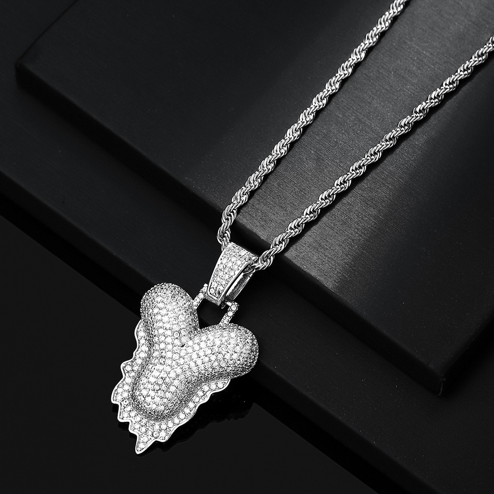 Cross-border hip hop burbuja colgante 26 letras nombre personalizado nicho accesorios de personalidad de zircon para hombres