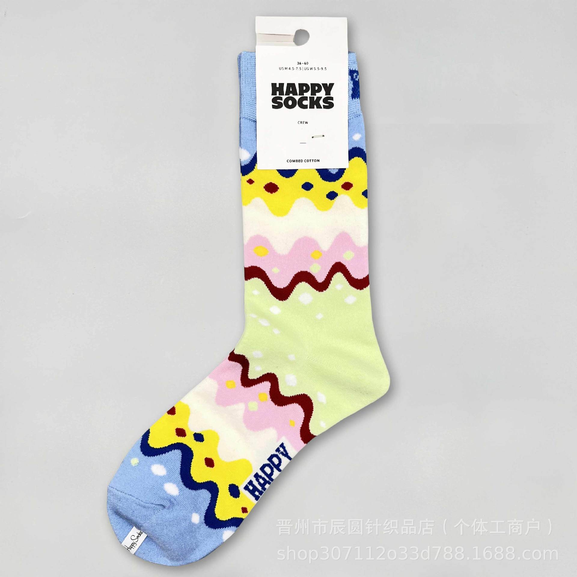 happysocks suecos calcetines de moda damas in-mode versátil animación calcetines de algodón de cintura alta al por mayor