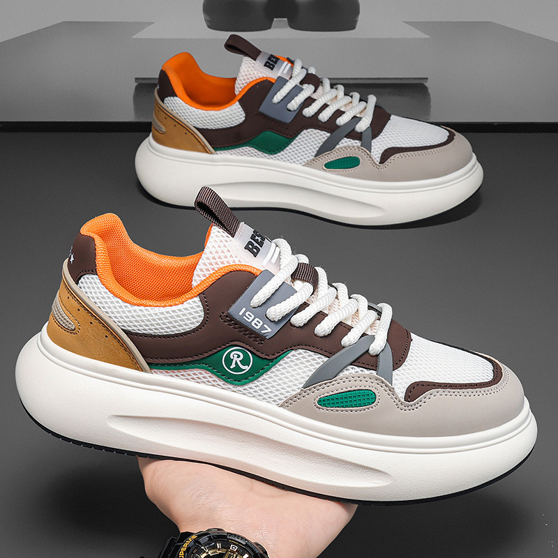 Zapatos Forrest Gump para hombre, zapatillas de deporte transpirables de malla antiolor para invierno, para estudiantes de secundaria y adolescentes, zapatos deportivos informales blancos para papá, zapatos de moda.