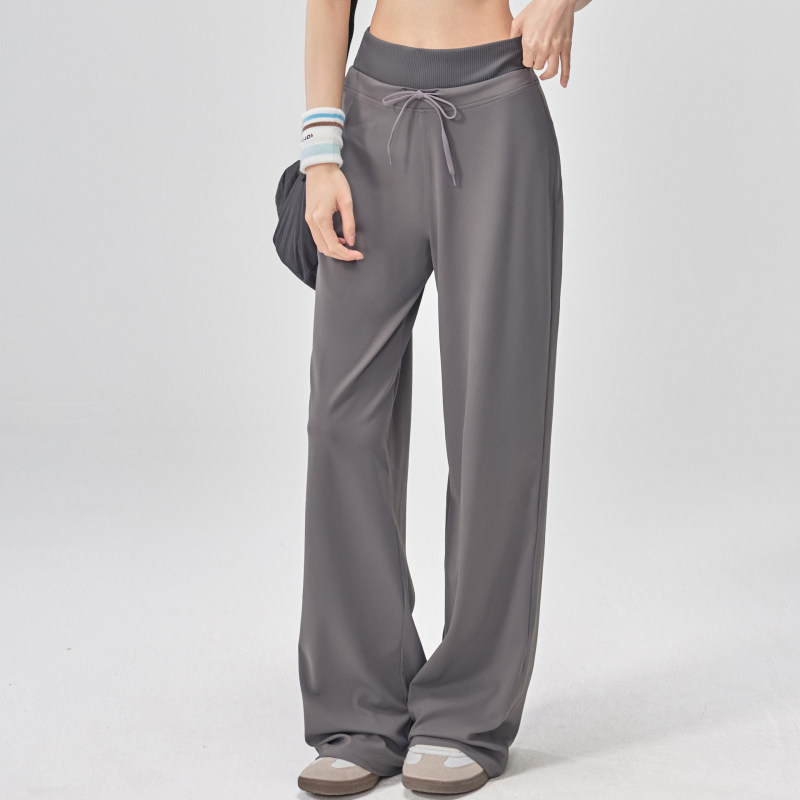 Loose Slimming Sports Pants for Women, High-Waisted Pilates Training Yoga Pants, New Running Casual Fitness Wide-Leg Pants for Women