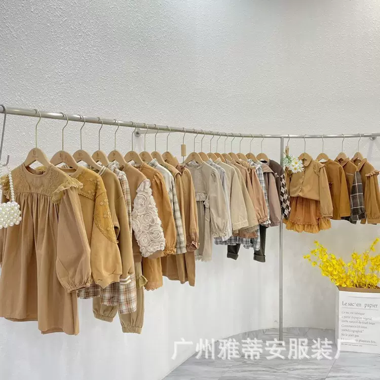 糯言秋季日韩森系儿童衣服童装直播货源多听品牌童装批发实体拿货