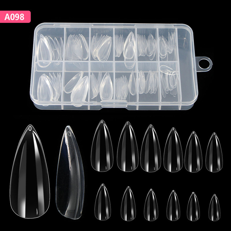 Hot-Selling New Pen Tip Nails, Ultra-Transparent, Traceless, Transparent, Natural Color, Full Set of 504 Pieces Boxed Fake Nails Hot-Selling New Pen Tip Nails, Ultra-Transparent, Traceless, Transparent, Natural Color, Full Set of 504 Pieces Boxed Fake Nails