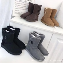 【桑坡实力供货】5803一粒中筒木扣女士加厚雪地靴Ay皮毛一体