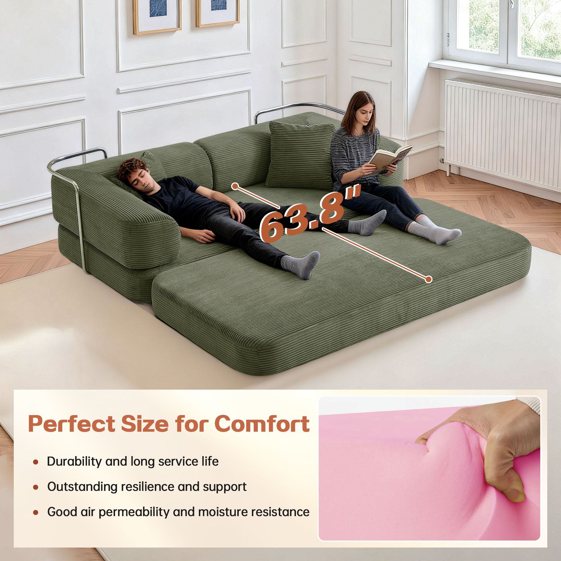 Amazon vacío sofá cama de compresión sala de estar balcón tatami simple velcro transfronterizo