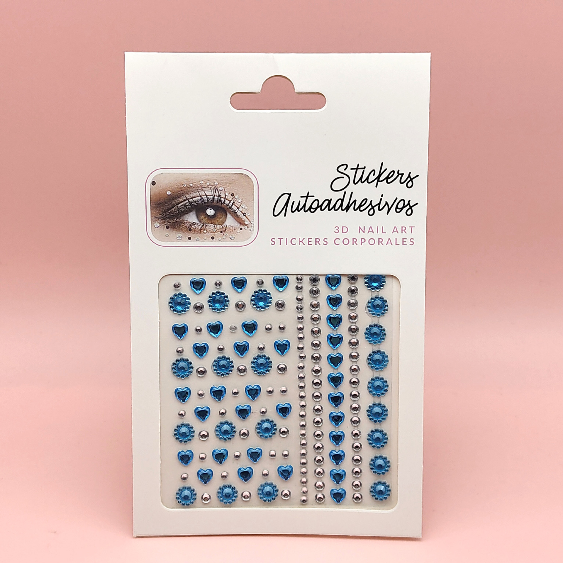 Pegatinas para maquillaje de ojos, pegatinas de diamantes de imitación para ojos, decoración facial, accesorios de maquillaje de perlas para diario, pegatinas de diamantes de imitación para escenario infantil, venta al por mayor en stock.