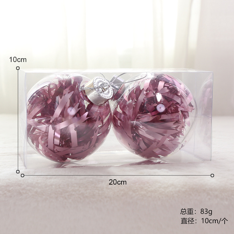 2025 nuevas decoraciones de Navidad pintadas cabañas árbol de Navidad colgante rojo y blanco bola de Navidad al por mayor