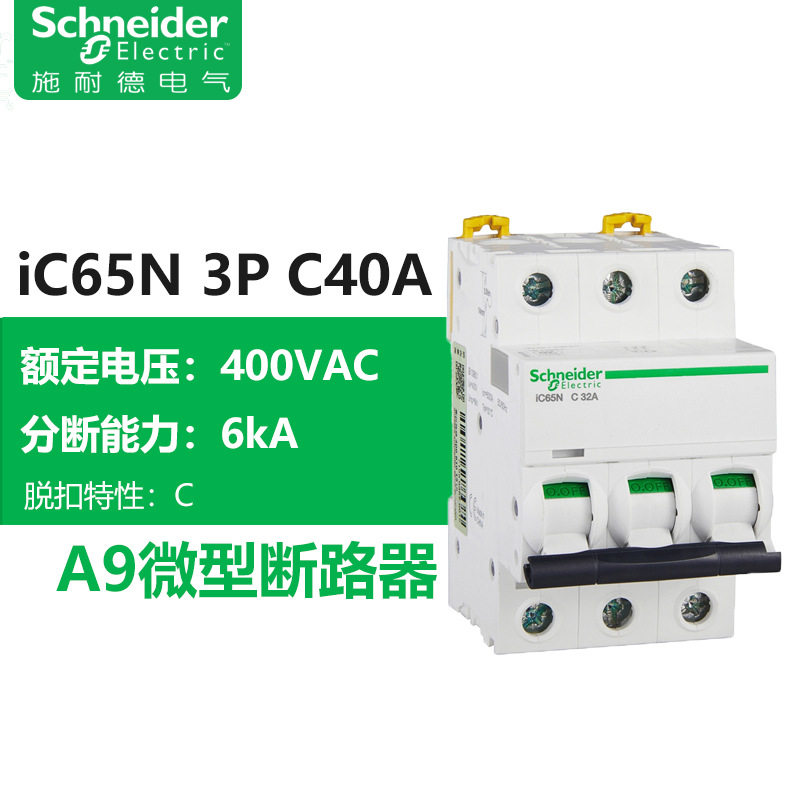 Interruptor de Circuito Miniatura para el Hogar Schneider, Interruptor de Circuito IC65N, Interruptor de Circuito Tipo A9 C 2P4Pc16a, Interruptor de Aire image 30