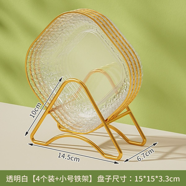 Transparent color [4 pieces + gold frame]