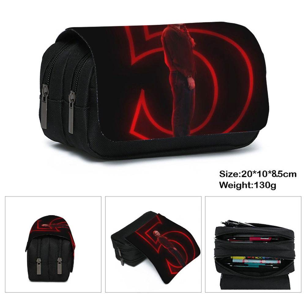 5 bolsas de bolígrafo de gran capacidad de almacenamiento multicapa de tela Oxford bolsa de papelería estudiante calificación transfronteriza portátil