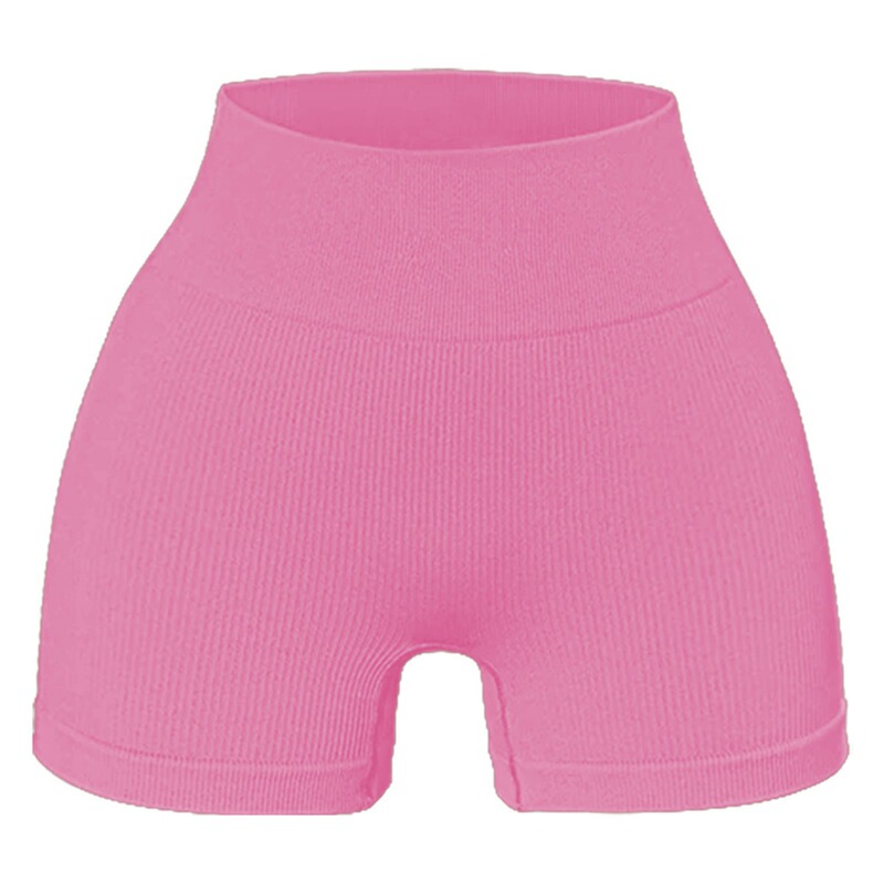 Cross-border European and American Yoga Pants for Women, High-waisted, Hip-lifting, Quick-drying, Tight-fitting Running Fitness Pants, Pure Color Sports Pants, Threaded Shorts