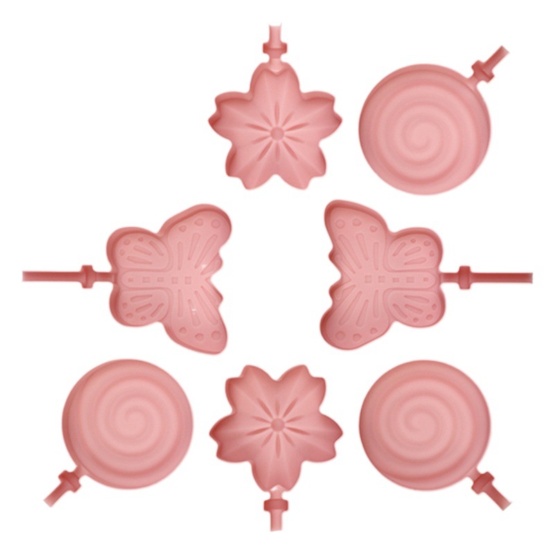 Lollipop molde silicona Navidad niños azúcar molde Lollipop hornear DIY Herramienta 8 12 incluso rejilla molde antiadherente