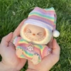Pink striped pajamas (hat + jumpsuit)
