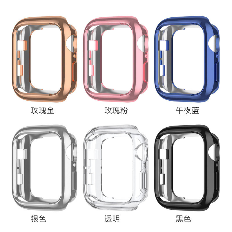 Suitable for iwatch 1~9 generation ultra 49mm watch protective cover TPU universal half-pack electroplating protective cover