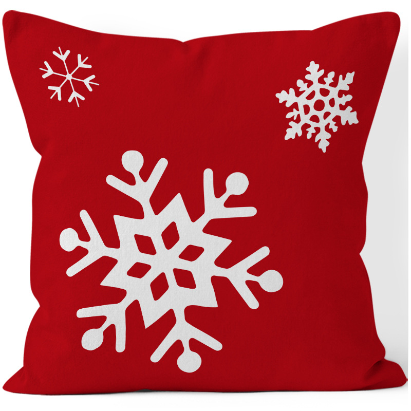short plush Material Fashion Christmas Tree Snowflake Short Plush Pillow Cases