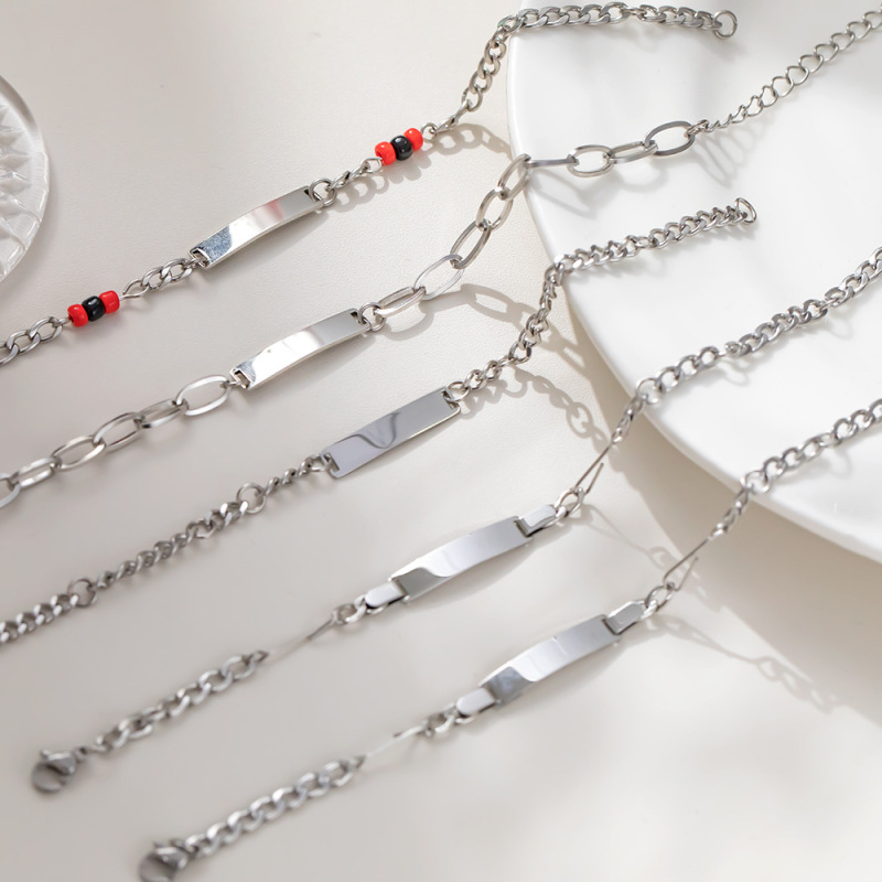 European and American Cross-Border Fashion Jewelry Titanium Steel Bracelet Women's High-End Light Luxury Stainless Steel Jewelry Customized Women's Bracelet