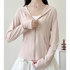 H829 ピンク夏の屋外アイスシルク日焼け止め服新しい抗 UV サンシェードライトスキン服日焼け止め服