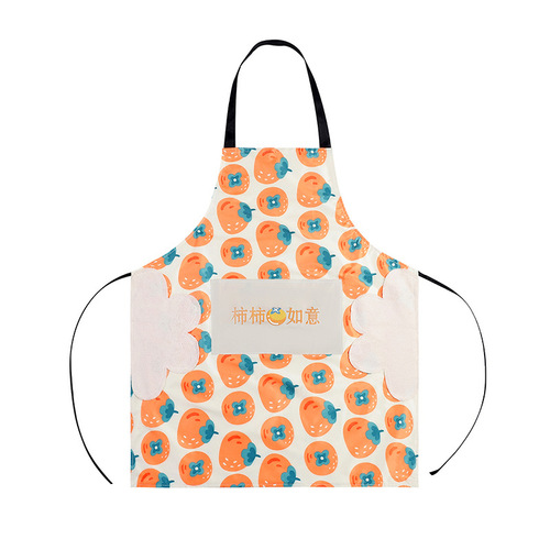 Apron wholesale waterproof and oil-proof cartoon kitchen household apron for cooking lace work summer thin cotton blouse