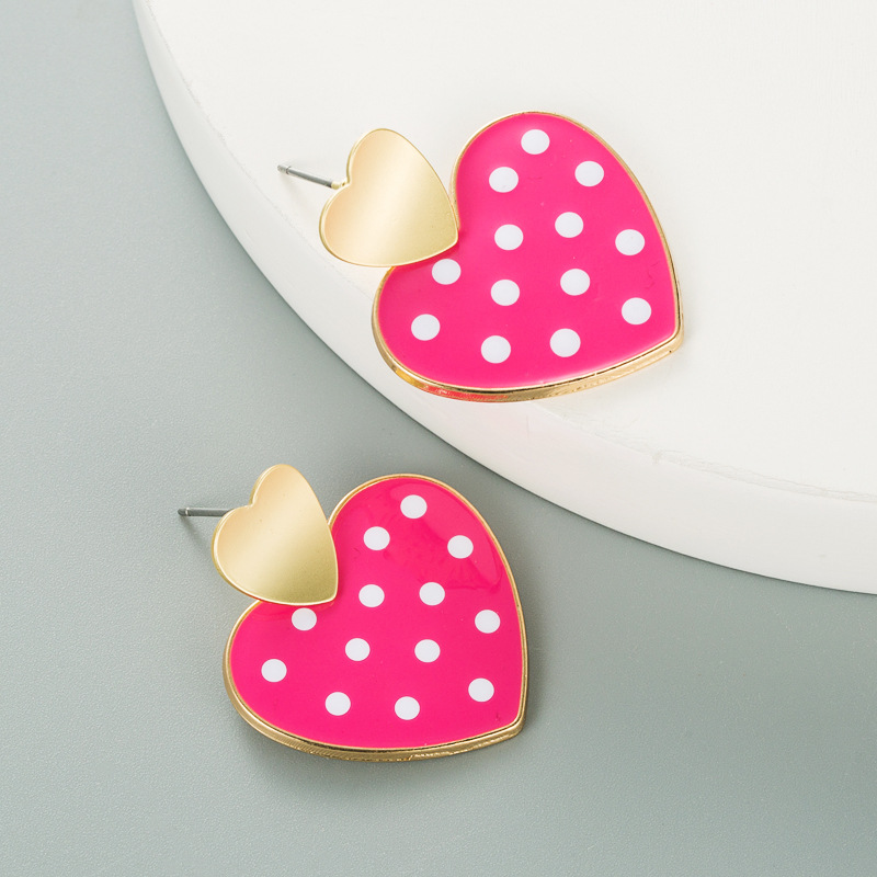 Fashion Multi-layer Alloy Heart-shape Earrings Wholesale display picture 5