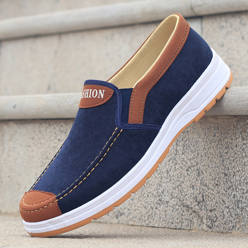 Foreign trade cloth shoes, casual shoes, wholesale old Beijing cloth shoes, breathable, comfortable, non-slip canvas shoes, men's work shoes