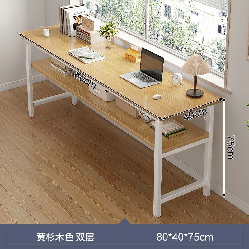Mesa larga y estrecha mesa de estudio para dos personas mesa de estudio de alquiler simple mesa de trabajo dormitorio contra la pared mesa de computadora