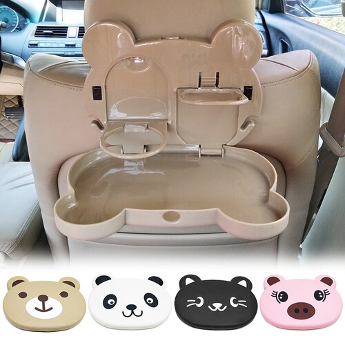 Cartoon car foldable dining table, rear seat car cup holder, in-car water cup holder, car drink holder, multifunctional