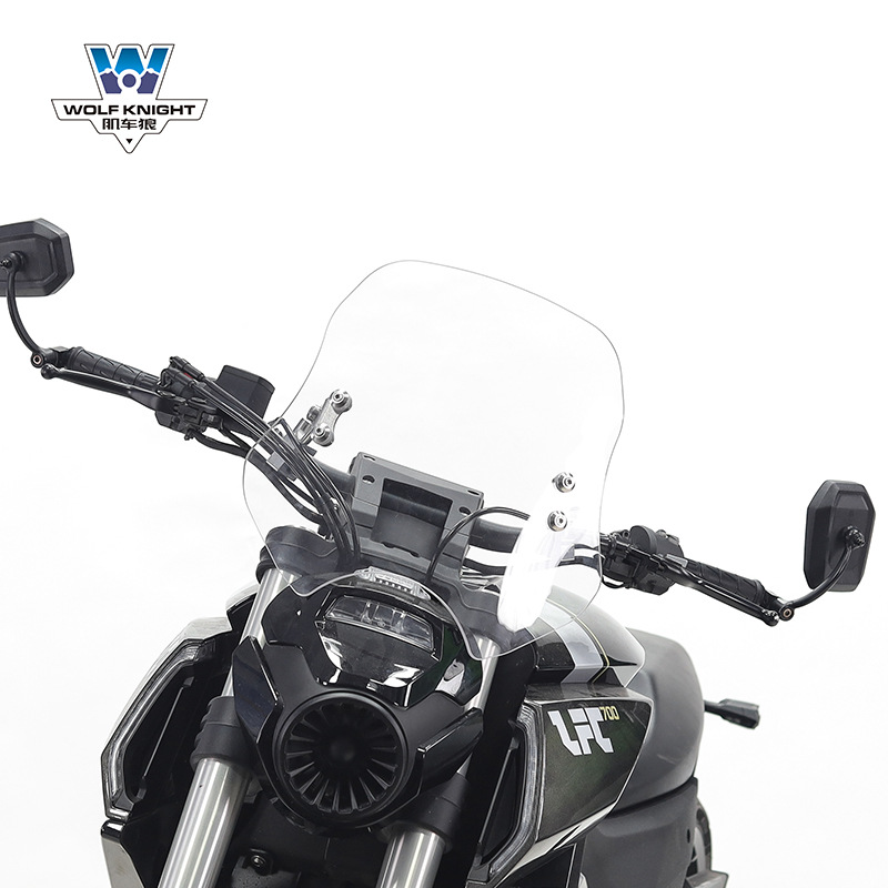 Benda Jiche Wolf Windshield for Benda LFC700 Adjustable Height (Motorcycle front windshield) - benda-lfc700-transparent-5mm-thick-40cm-high-pc-board-wear-resistant