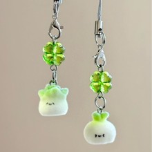 【小白菜蒜头】ccd挂绳手作串珠自制少女心ins手机链可爱咕挂件链