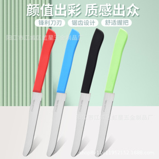 Stainless steel steak knife serrated knife Yangjiang factory direct fruit knife wholesale knife steak knife western knife