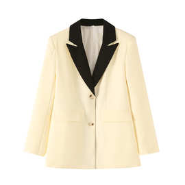 2024秋wish亚马逊eBay拼接西装外套西服