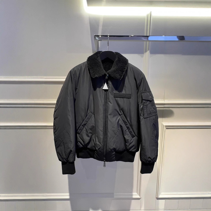 Correct Version of the Original Standard Ready-Made m Family Teddy Velvet Double-Sided Bomber Jacket down Jacket Casual Jacket Same Style for Men and Women