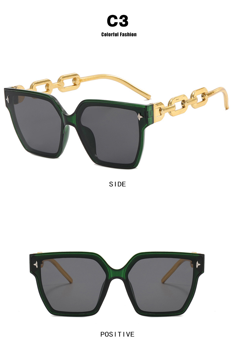 Elegant Color Block Leopard Pc Square Full Frame Women's Sunglasses display picture 6