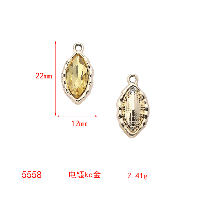 天然石のカット面を持つ長方形、円形、楕円形の単穴クリスタルDIYアクセサリーペンダントDIYジュエリーアクセサリー在庫あり|undefined