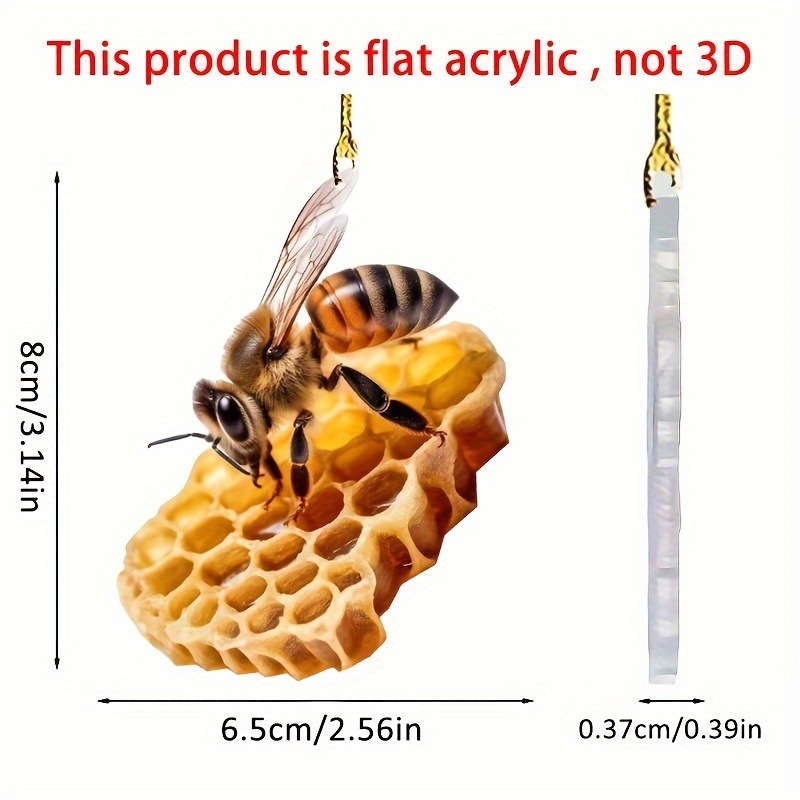 temu nuevo colgante acrílico de abeja