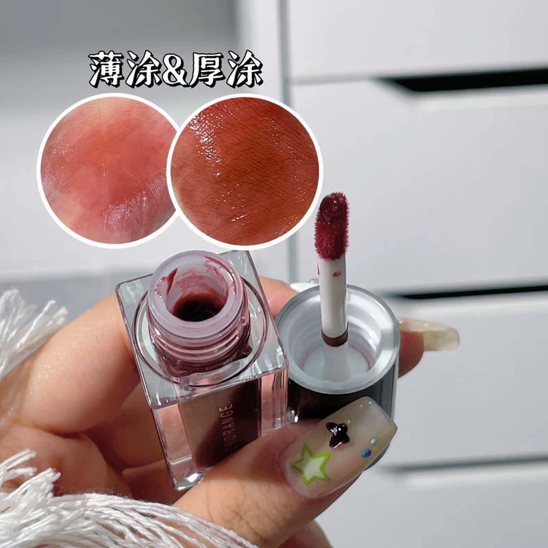 HERORANGE Moisturizing waterproof lip gloss, lipstick, mirror effect, does not fade, intense hydration