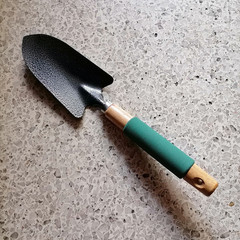 36cm觀園藝種植工具大號尖頭花鏟花鍬 木柄小鏟子 小鐵鍬