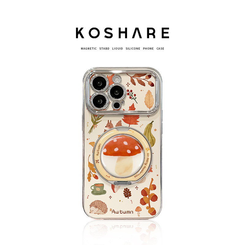 Autumn Animals Suitable for Iphone17 Mobile Phone Case 15Promax Apple 16 Magnetic Stand 14 Electroplated Anti-Fall 18 Autumn Animals Suitable for Iphone17 Mobile Phone Case 15Promax Apple 16 Magnetic Stand 14 Electroplated Anti-Fall 18