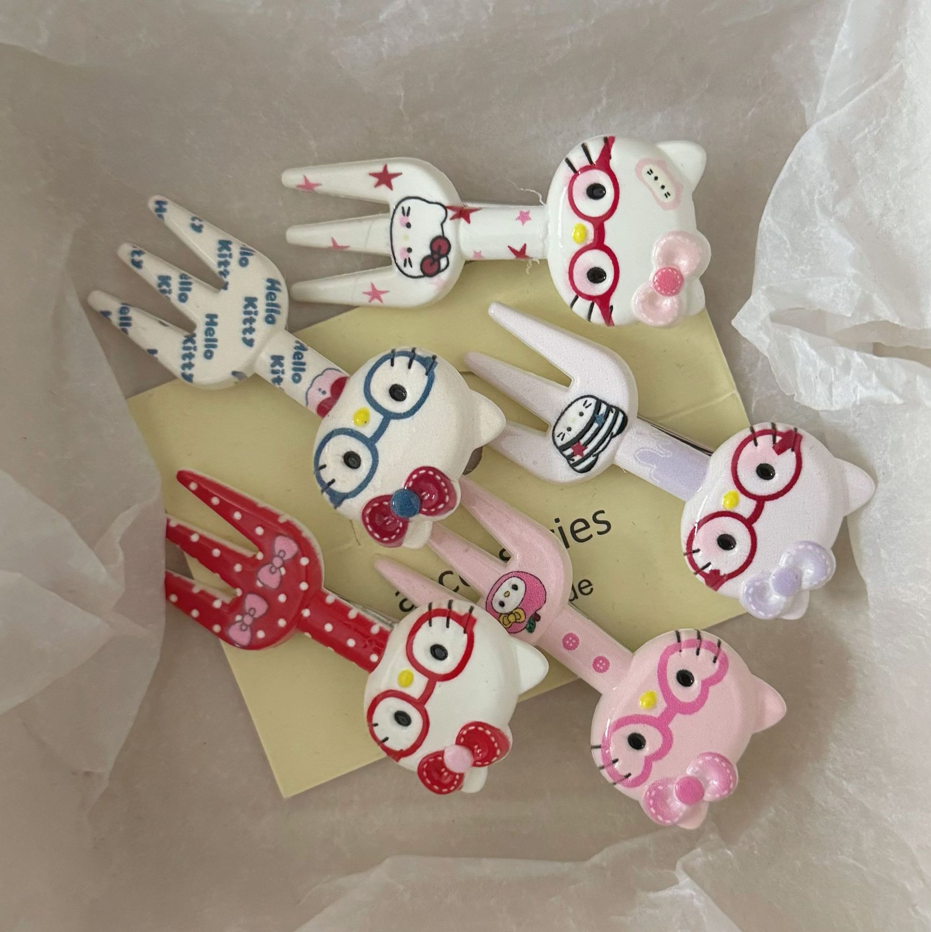 sweet cool style glasses  fork barrettes japanese good-looking girly style duckbill clip hairpin hair ornaments wholesale new