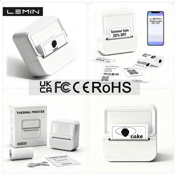 LeMinyun乐敏云打印2025新品热敏标签打印机蓝牙迷你小型跨境出口