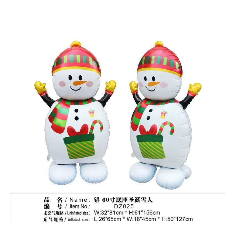 クロスボーダークリスマスサンタクロース杖ヘラジカスノーフレーク雪だるま漫画アルミフィルムバルーンクリスマスパーティー装飾ボール|undefined