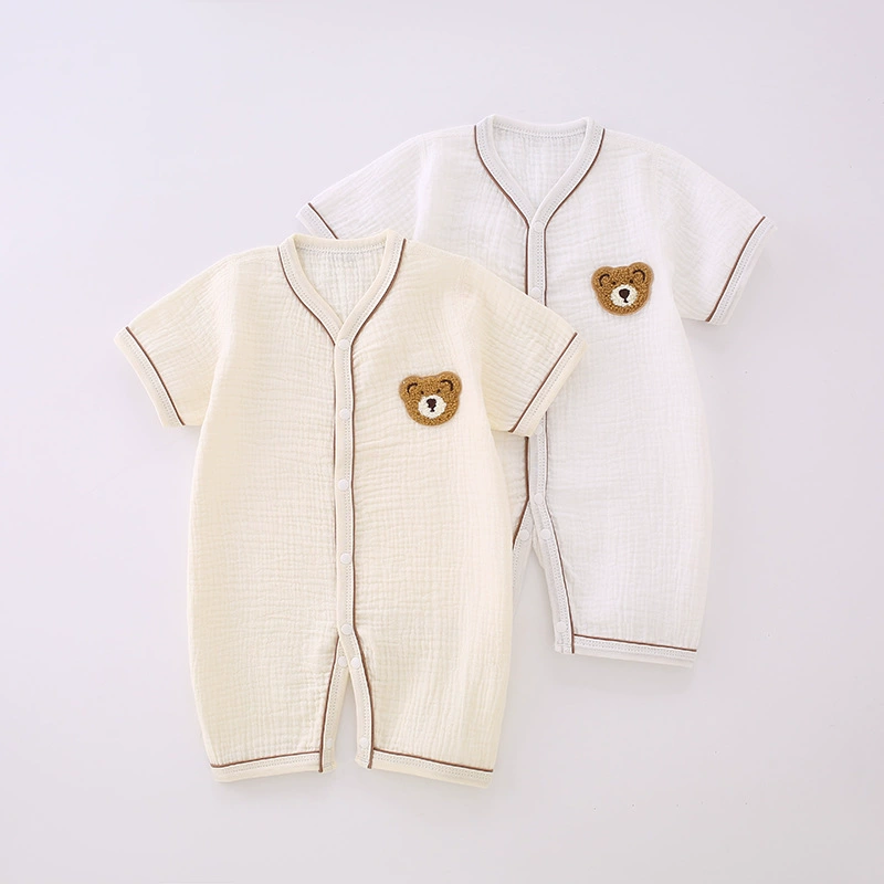 Детские марлевые комбинезоны с короткими рукавами Летние тонкие детские без костей