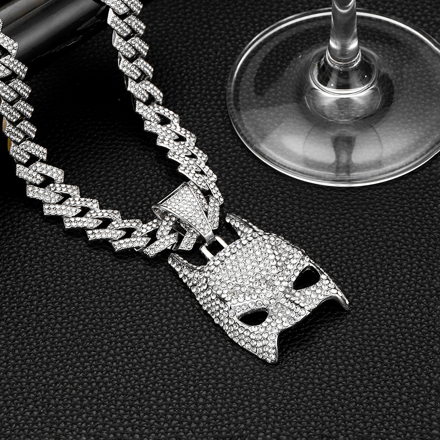 Batman Peripheral Mask Cuban Hip Hop Jewelry Personalized Necklace_voghion.com