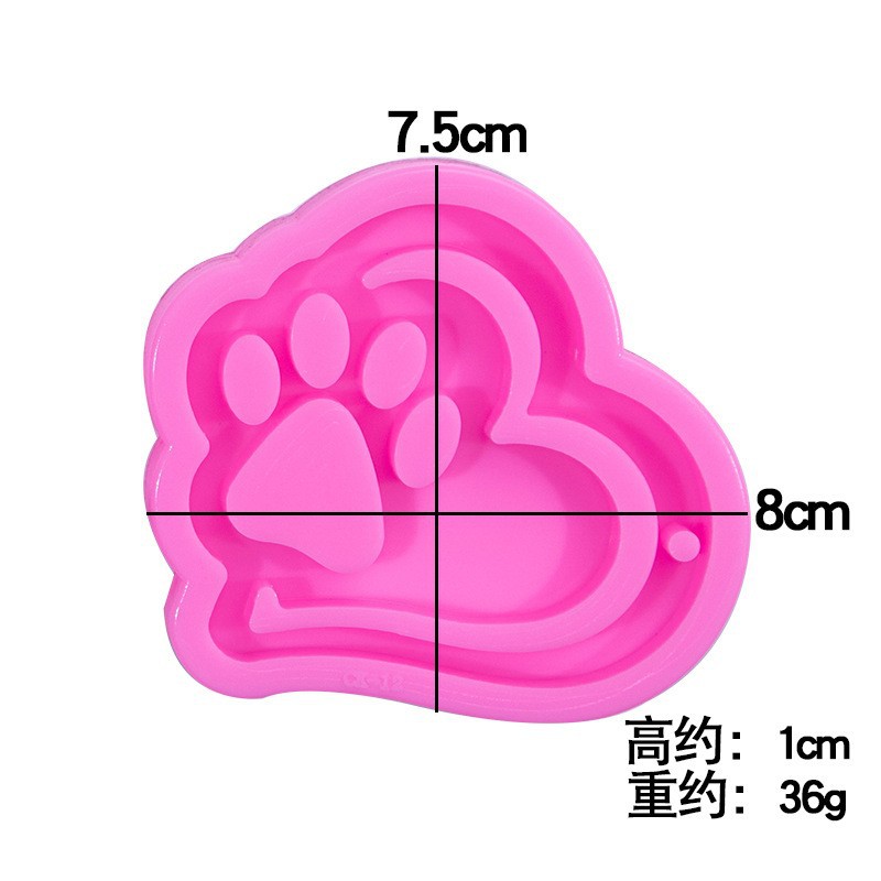 Girasol oso forma molde de silicona líquida traje de enfermera amor bricolaje llavero colgante silicona resina epoxi