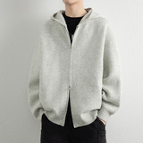 2026秋冬新款青少年宽松长袖圆领针织开衫运动风格透气腈纶毛衣，男装针织衫/毛衣，星座614