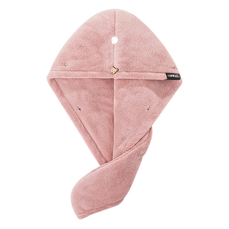 Double-layer Hair Drying Cap Women's Thickened Super Absorbent Quick-drying Non-blowing Shower Cap Two-color Adult Home Wipe Headscarf