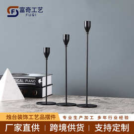 欧美婚庆装饰路引小酒杯简约烛台 餐厅浪漫烛光晚餐三件套摆件烛