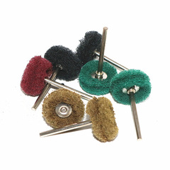 加厚百潔布磨頭 T型尼龍打磨頭迷你刷百潔布拋光拉絲磨頭柄3毫米